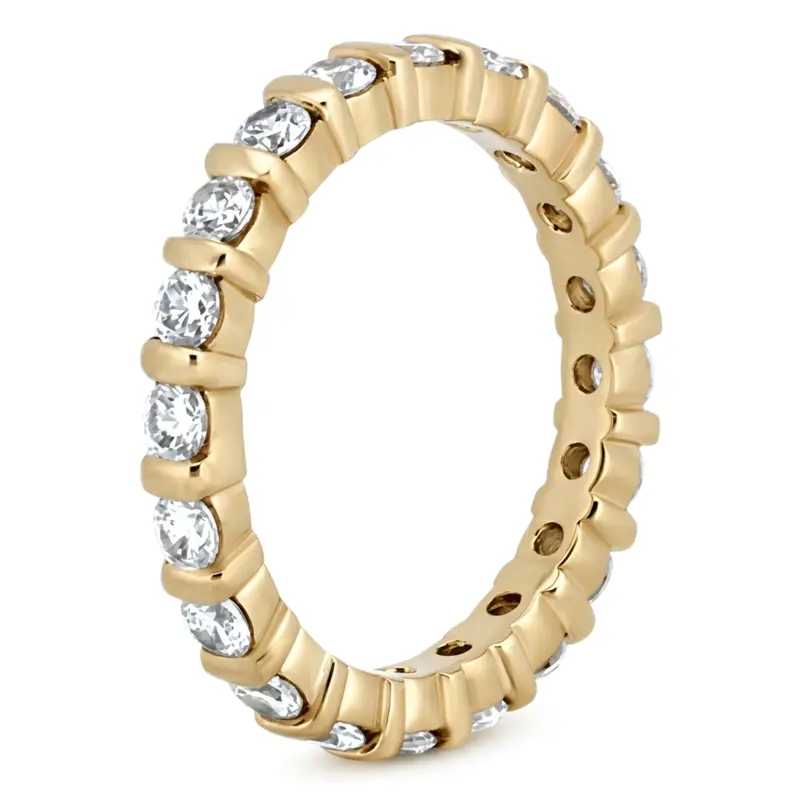 14K white gold 1.26 ct. Diamond Eternity Wedding Band - alternate view 3