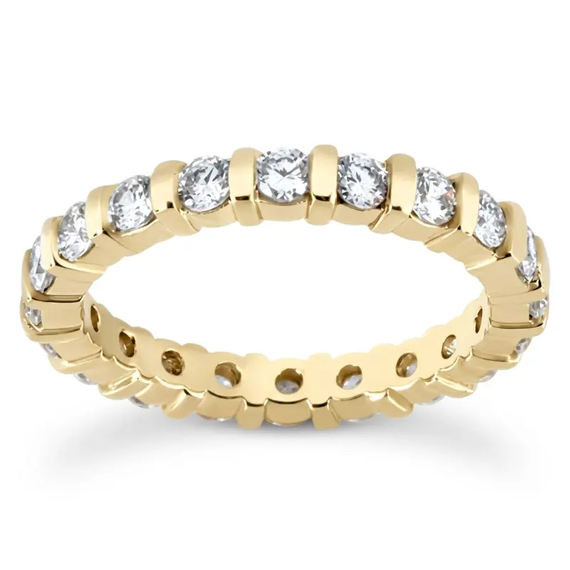 14K white gold 1.26 ct. Diamond Eternity Wedding Band - alternate view 4