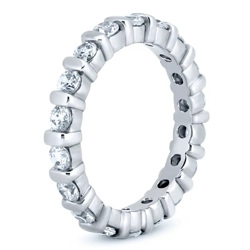 14K white gold 1.70 CT Diamond Eternity Wedding Band - main view