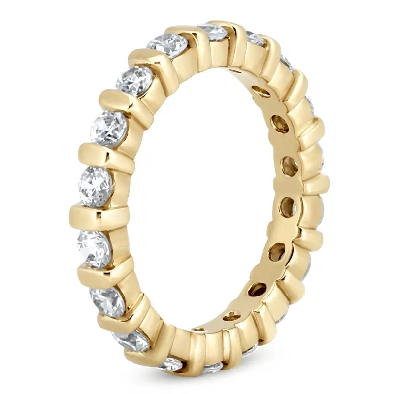 14K white gold 1.70 CT Diamond Eternity Wedding Band - alternate view 3
