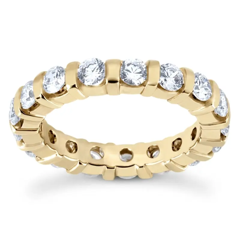 14K white gold 2.25 ct. Diamond Eternity Wedding Band - main view