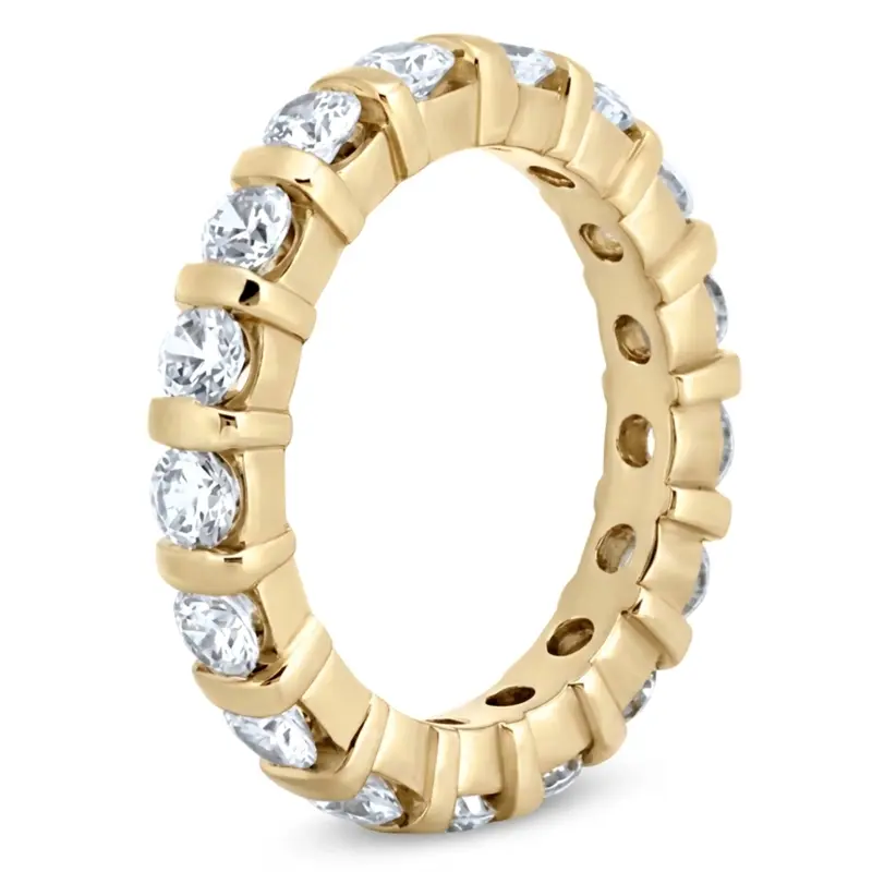 14K white gold 2.25 ct. Diamond Eternity Wedding Band - alternate view 2