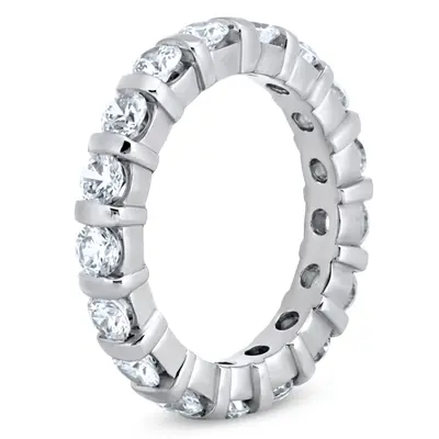 14K white gold 2.25 ct. Diamond Eternity Wedding Band - alternate view 3 thumbnail