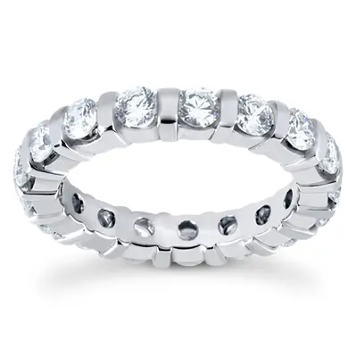 14K white gold 2.25 ct. Diamond Eternity Wedding Band - alternate view 4 thumbnail