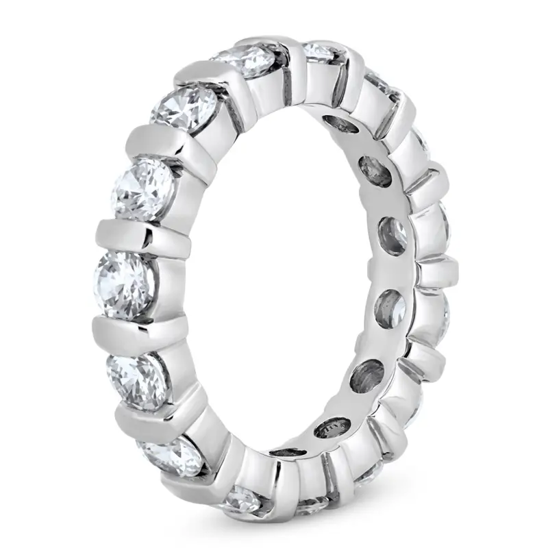 14K white gold 2.80 CT Diamond Eternity Wedding Band - alternate view 2