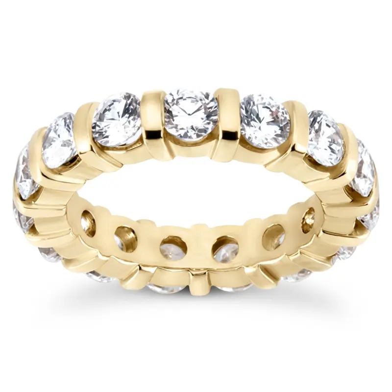 14K white gold 3.50 CT Diamond Eternity Wedding Band 1 - alternate view 2