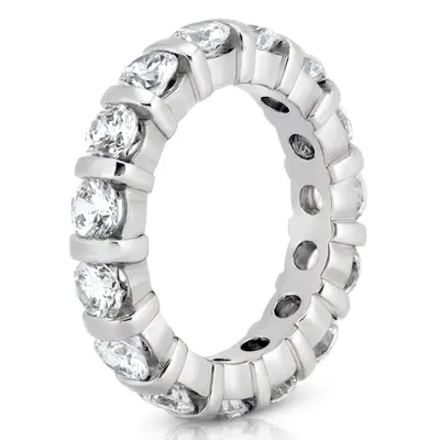 14K white gold 3.50 CT Diamond Eternity Wedding Band 1 - alternate view 4 thumbnail