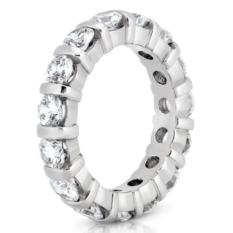 14K white gold 3.50 CT Diamond Eternity Wedding Band 1 - alternate view 4