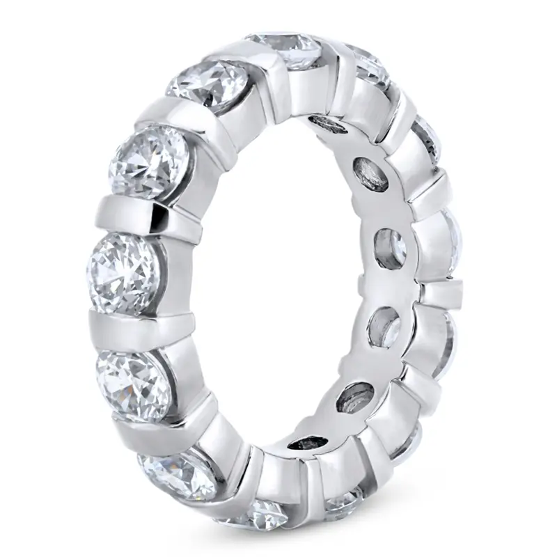 14K white gold 4.55 CT Diamond Eternity Wedding Band 2 - alternate view 2