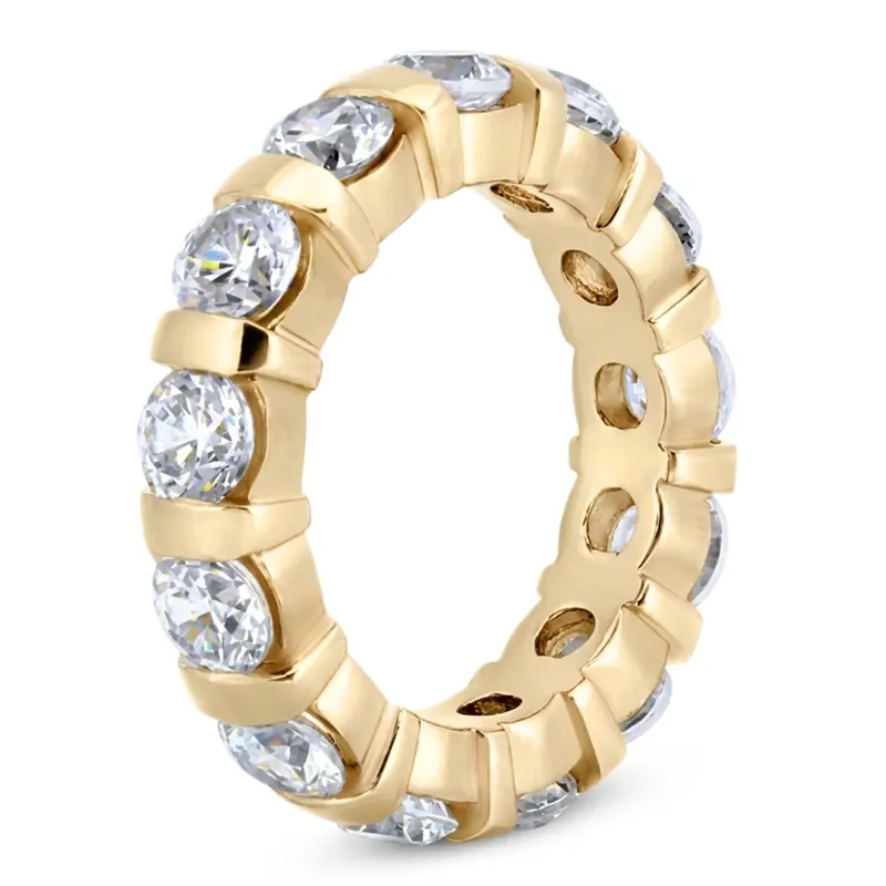 14K white gold 4.55 CT Diamond Eternity Wedding Band 2 - alternate view 4
