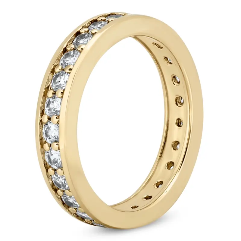 14K white gold 1.10 CT Diamond Eternity Wedding Band - alternate view 4
