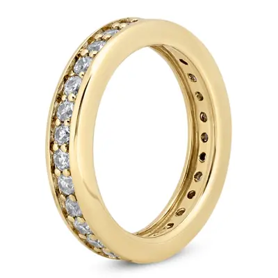 14K white gold Common Bead Set Diamond Eternity Wedding Band (0.87 ct. tw.) - alternate view 4 thumbnail
