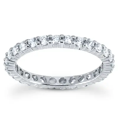 0.75 ct. Round Cut Prong Set Diamond Eternity Wedding Band