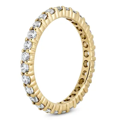 14K yellow gold 0.93 ct. Round Cut Prong Set Diamond Eternity Wedding Band - alternate view 4 thumbnail