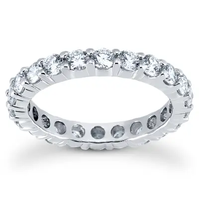 1.47 ct. Round Cut Prong Set Diamond Eternity Wedding Band alternate view
