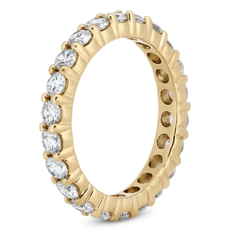 14K white gold 1.47 ct. Round Cut Prong Set Diamond Eternity Wedding Band - alternate view 4