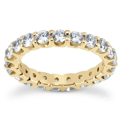 14K white gold 1.80 ct. Round Cut Diamond Eternity Wedding Band - alternate view 3 thumbnail