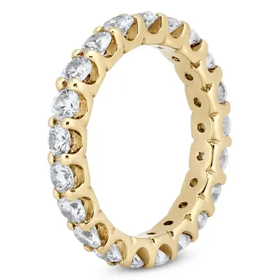 14K white gold 1.80 ct. Round Cut Diamond Eternity Wedding Band - alternate view 4 thumbnail