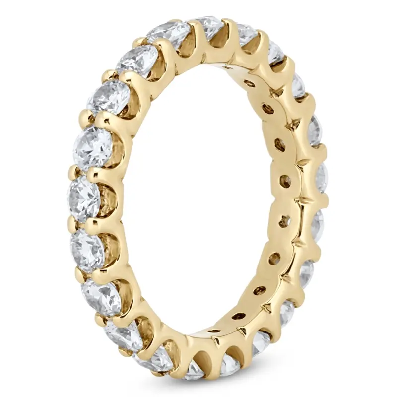 14K white gold 1.80 ct. Round Cut Diamond Eternity Wedding Band - alternate view 4