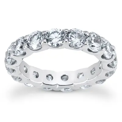 4.20 ct. Round Cut Prong Set Diamond Eternity Wedding Band 1 alternate view