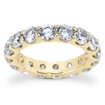 14K white gold 4.20 ct. Round Cut Prong Set Diamond Eternity Wedding Band 1 - alternate view 3 thumbnail