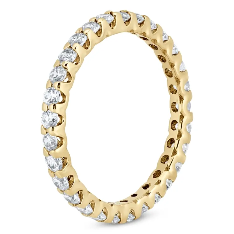 14K white gold Contemporary Common Prong low Set Diamond Eternity Wedding Band (0.84 ct. tw.) - alternate view 4