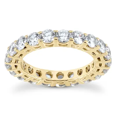 14K white gold 2.70 ct. Round Cut Prong Set Diamond Eternity Wedding Band - alternate view 4 thumbnail