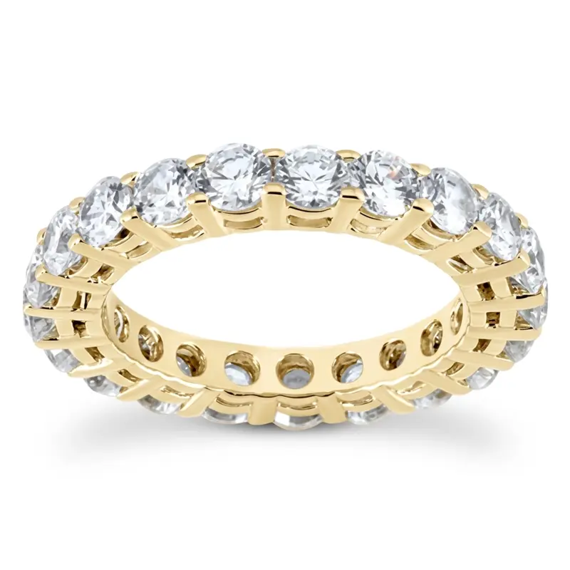 14K white gold 2.70 ct. Round Cut Prong Set Diamond Eternity Wedding Band - alternate view 4
