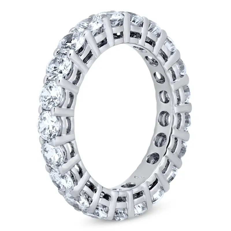14K white gold 2.70 ct. Round Cut Prong Set Diamond Eternity Wedding Band - alternate view 2