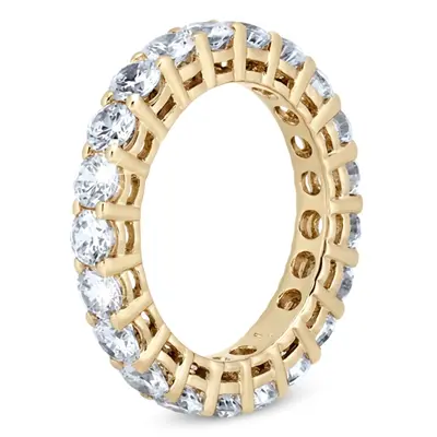 14K white gold 2.70 ct. Round Cut Prong Set Diamond Eternity Wedding Band - alternate view 3 thumbnail