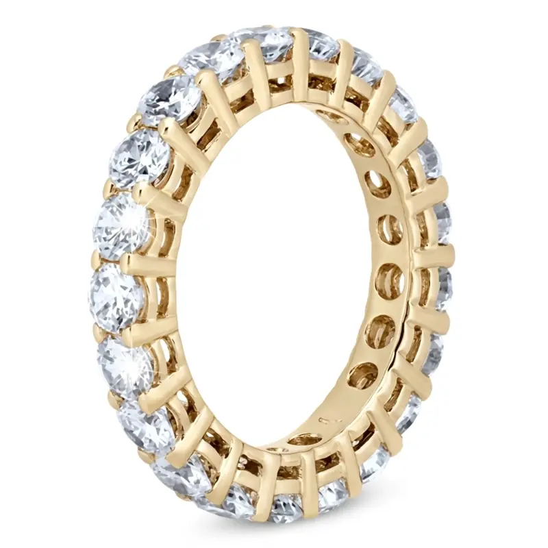 14K white gold 2.70 ct. Round Cut Prong Set Diamond Eternity Wedding Band - alternate view 3