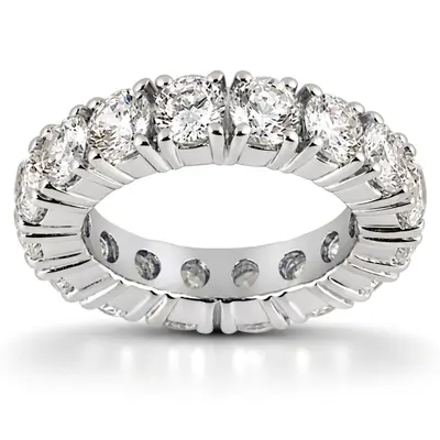 4.00 ct. Round Cut Four Prong Setting Diamond Eternity Wedding Band