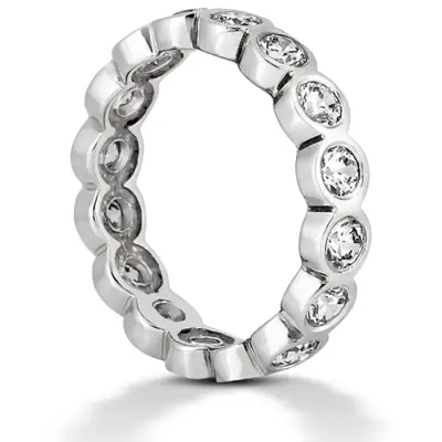 1.50 ct. Round Cut Bezel Set Diamond Eternity Wedding Band - view 2 of 4