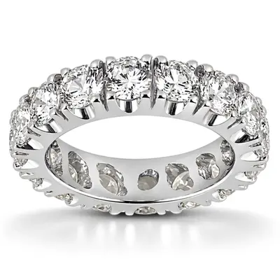 14K rose gold 0.93 ct. Diamond Eternity Wedding Band - main view thumbnail