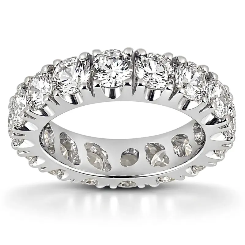 14K rose gold 0.93 ct. Diamond Eternity Wedding Band - main view