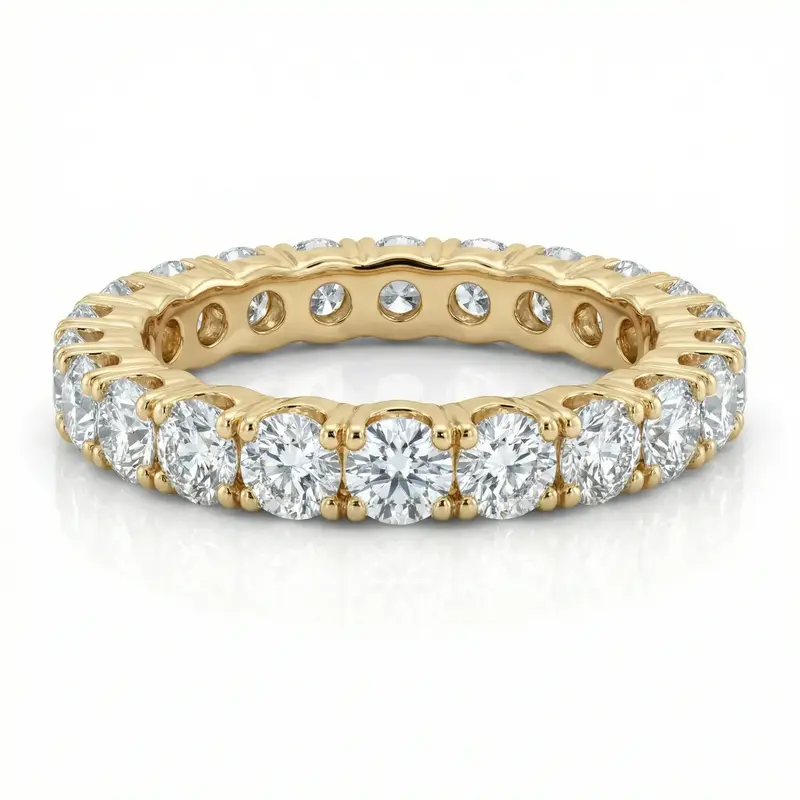 14K white gold 2.00 ct. Shared-Prong Diamond Eternity Wedding Band - main view