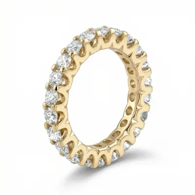 14K white gold 2.00 ct. Shared-Prong Diamond Eternity Wedding Band - alternate view 4 thumbnail