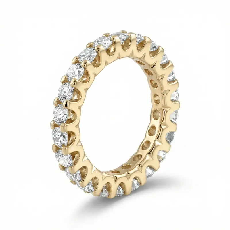 14K white gold 2.00 ct. Shared-Prong Diamond Eternity Wedding Band - alternate view 4