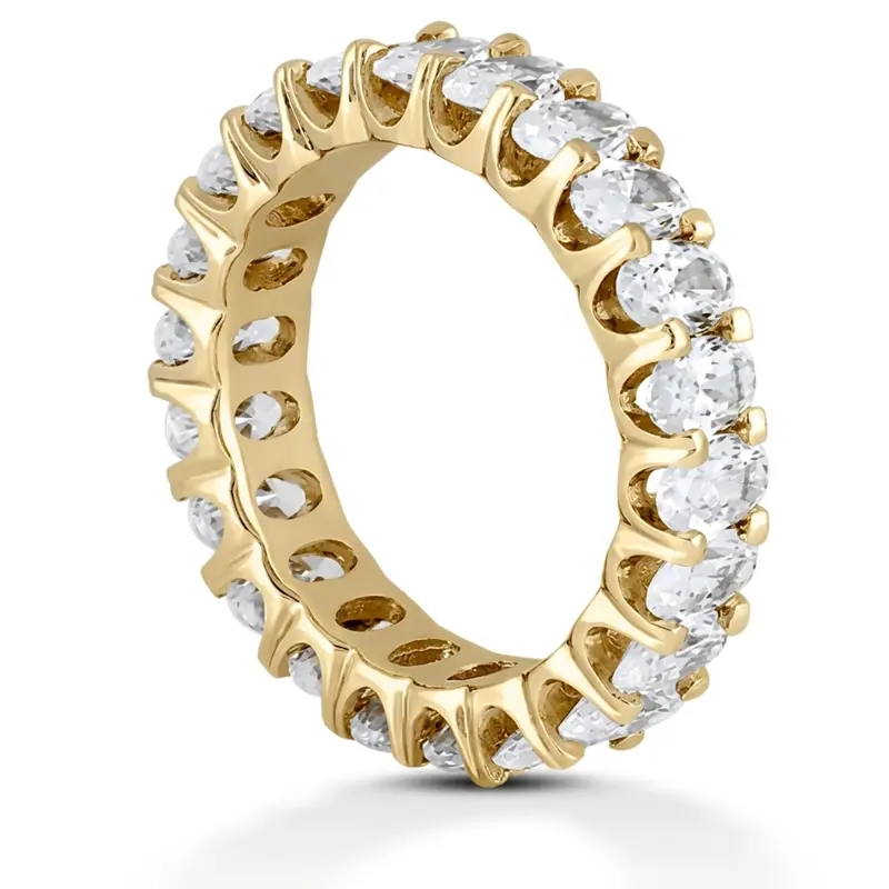 14K white gold 5.00 ct. Diamond Eternity Wedding Band - alternate view 3