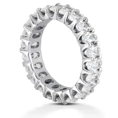 14K white gold 5.00 ct. Diamond Eternity Wedding Band - alternate view 4 thumbnail