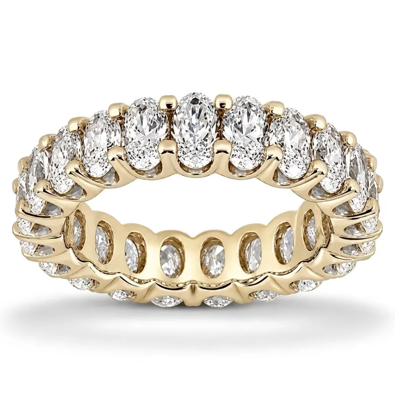 14K white gold 5.00 ct. Diamond Eternity Wedding Band - main view