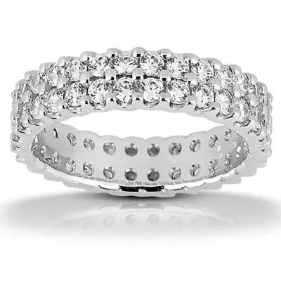 1.62 ct. Exquisite Double-Row Diamond Eternity Wedding Band - view 1 of 4