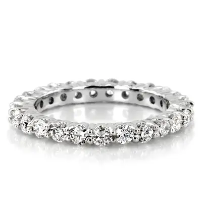 1.20 ct. Round Cut Prong Set Diamond Eternity Wedding Band - view 2 of 4