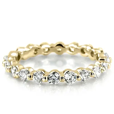 Single Shared Prong Round Cut Diamond Eternity Wedding Band (1.26 ct. tw.) - view 1 of 4
