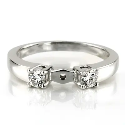 14K white gold Three Stone Prong Set Diamond Engagement Ring (0.20 ct. tw.) - alternate view 4 thumbnail