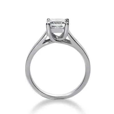 14K white gold Trellis Solitaire Engagement Ring 5 - alternate view 3 thumbnail