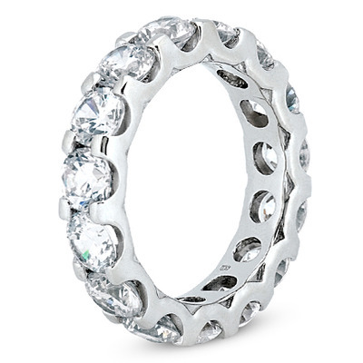 4.90 ct. Round Cut Prong Set Diamond Eternity Wedding Band thumbnail 2