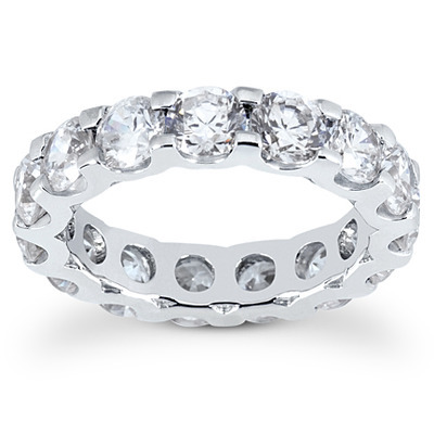 5.25 ct. Round Cut Prong Set  Diamond Eternity Wedding Band