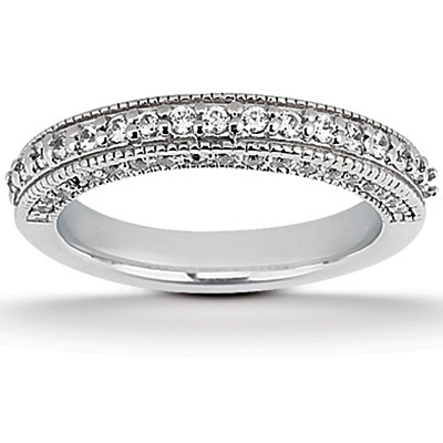 0.92 ct. tw. Round Cut Bead Set Diamond Bridal Ring - view 1