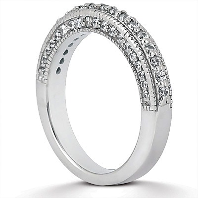 0.92 ct. tw. Round Cut Bead Set Diamond Bridal Ring - view 2